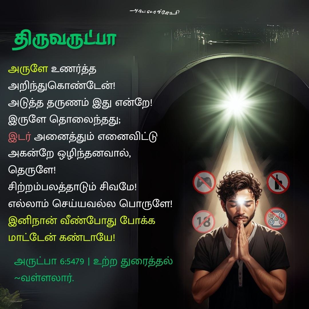 திருவருட்பா 5479: அருளே உணர்த்த அறிந்துகொண்டேன் 1